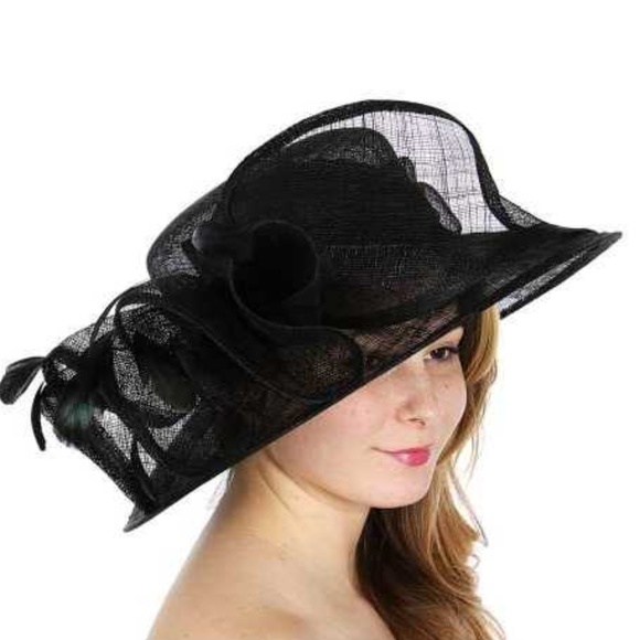 feather dress hat Sinamay dress hat